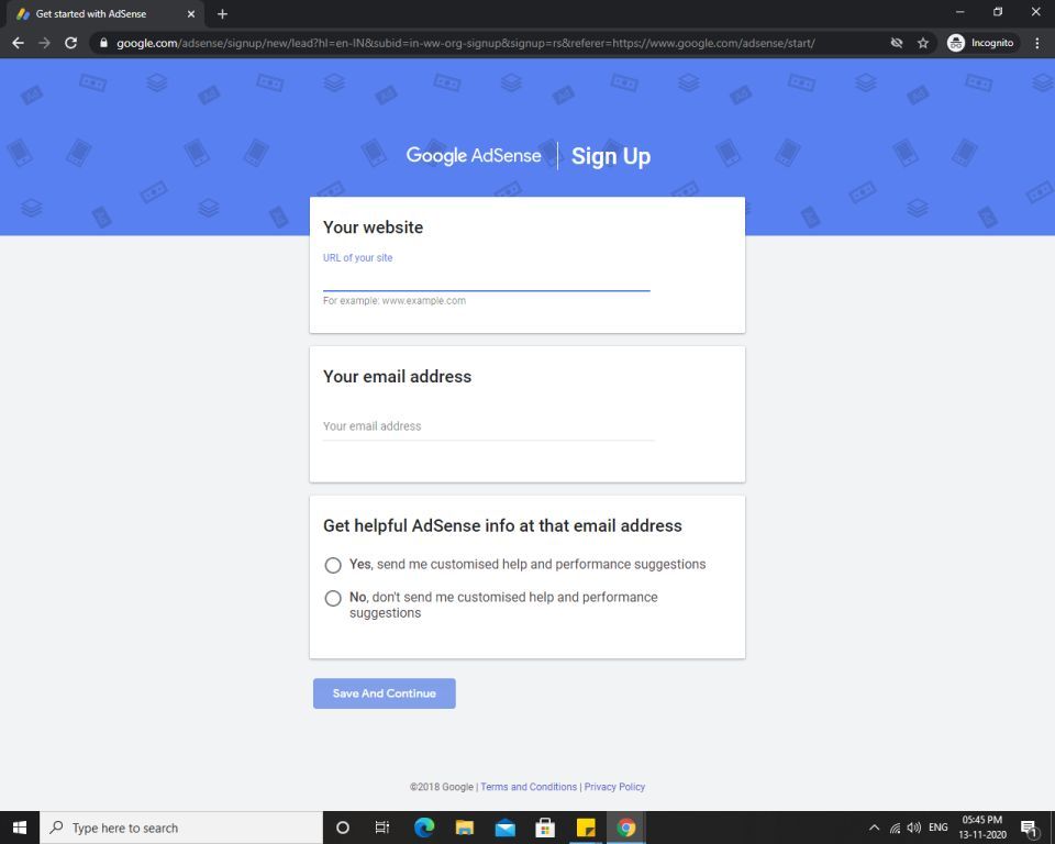 AdSense meaning in Marathi 