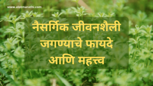 नैसर्गिक जीवनशैली जगण्याचे फायदे आणि महत्त्व
