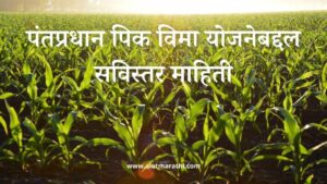 पंतप्रधान पिक विमा योजना माहिती
